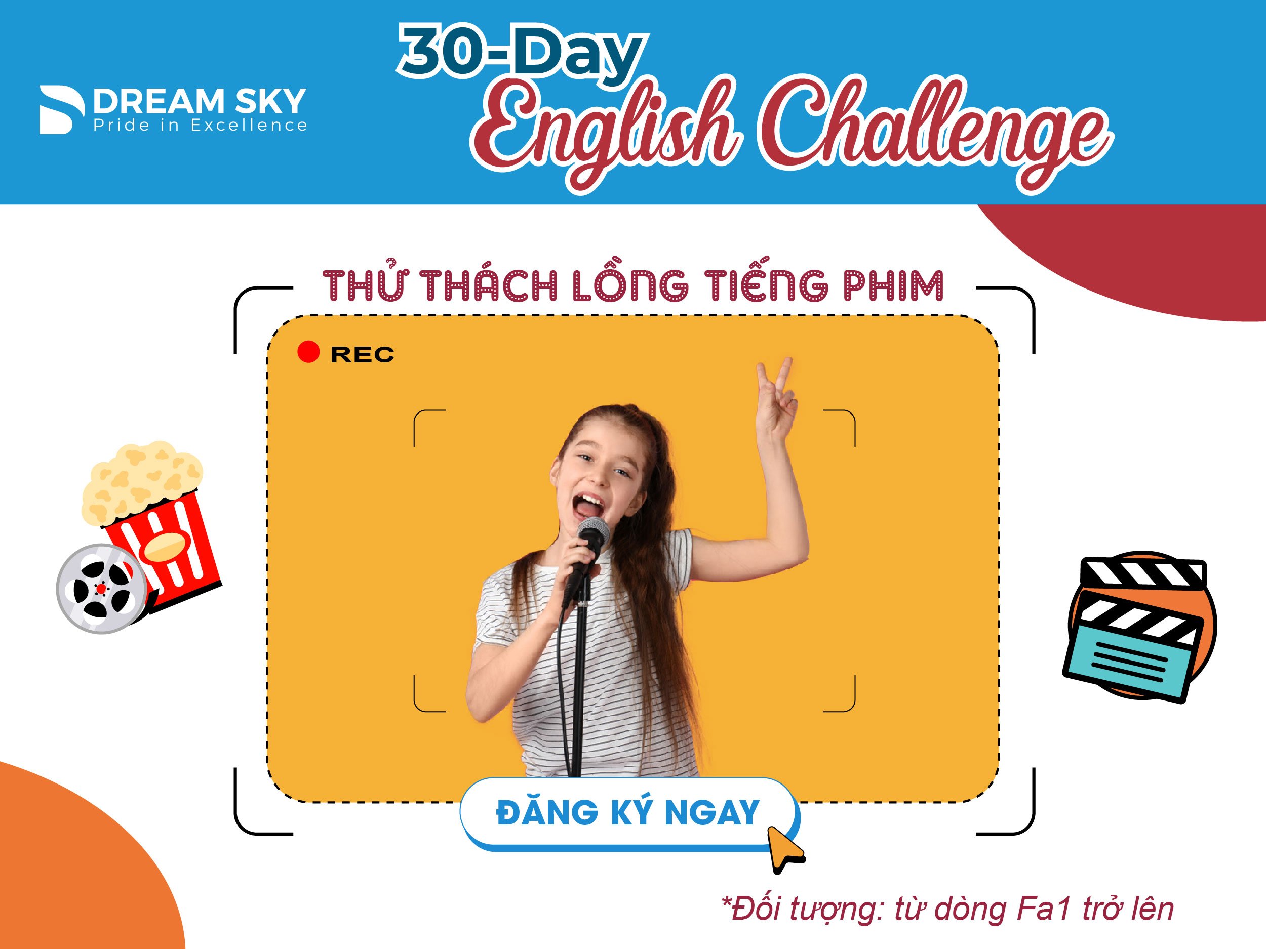 THÔNG BÁO: TỔ CHỨC CUỘC THI 30 NGÀY THỬ THÁCH TIẾNG ANH dành cho Fa1 trở lên