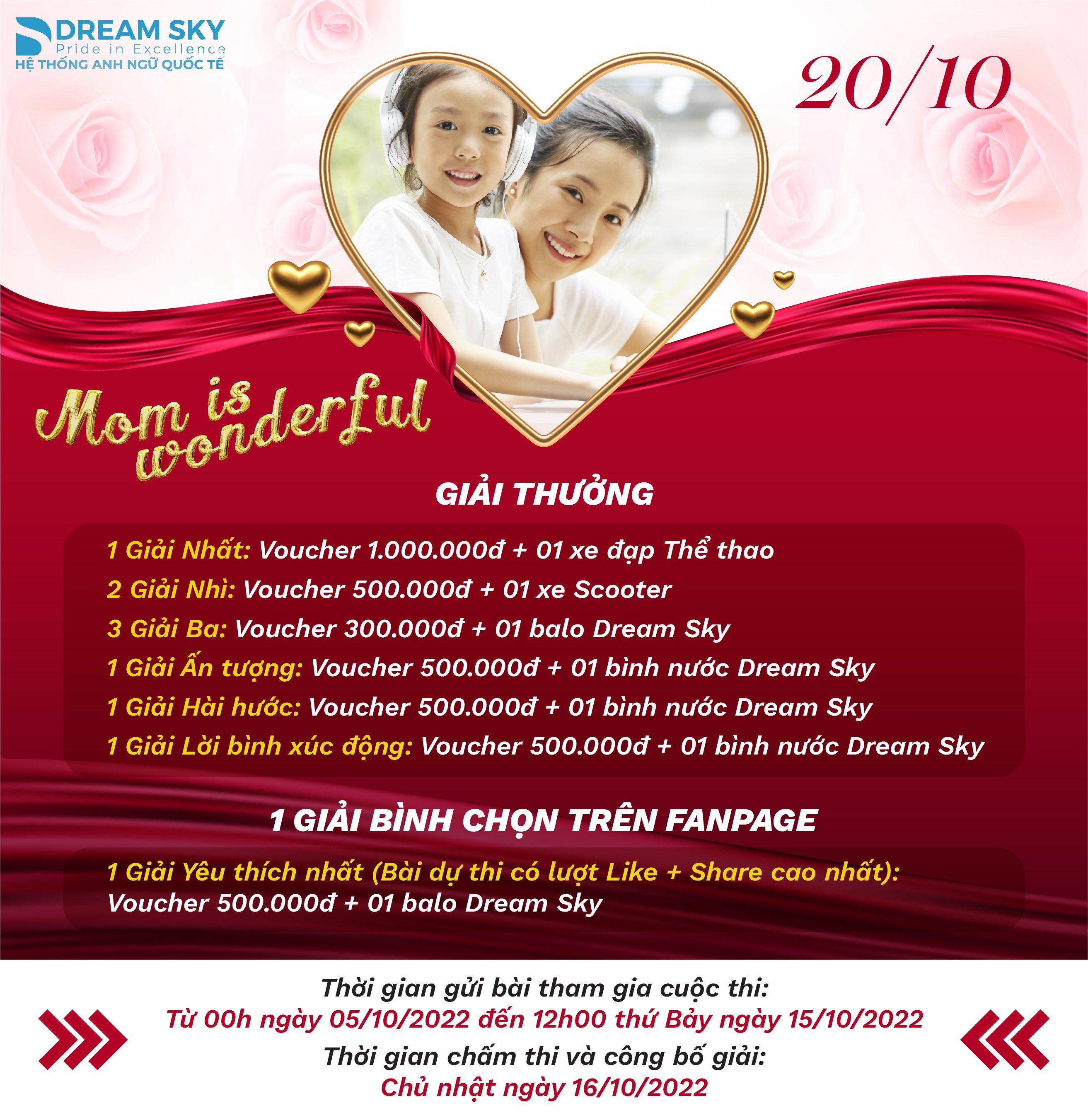 DREAM SKY PHÁT ĐỘNG CUỘC THI 20/10 "MOM IS WONDERFUL"