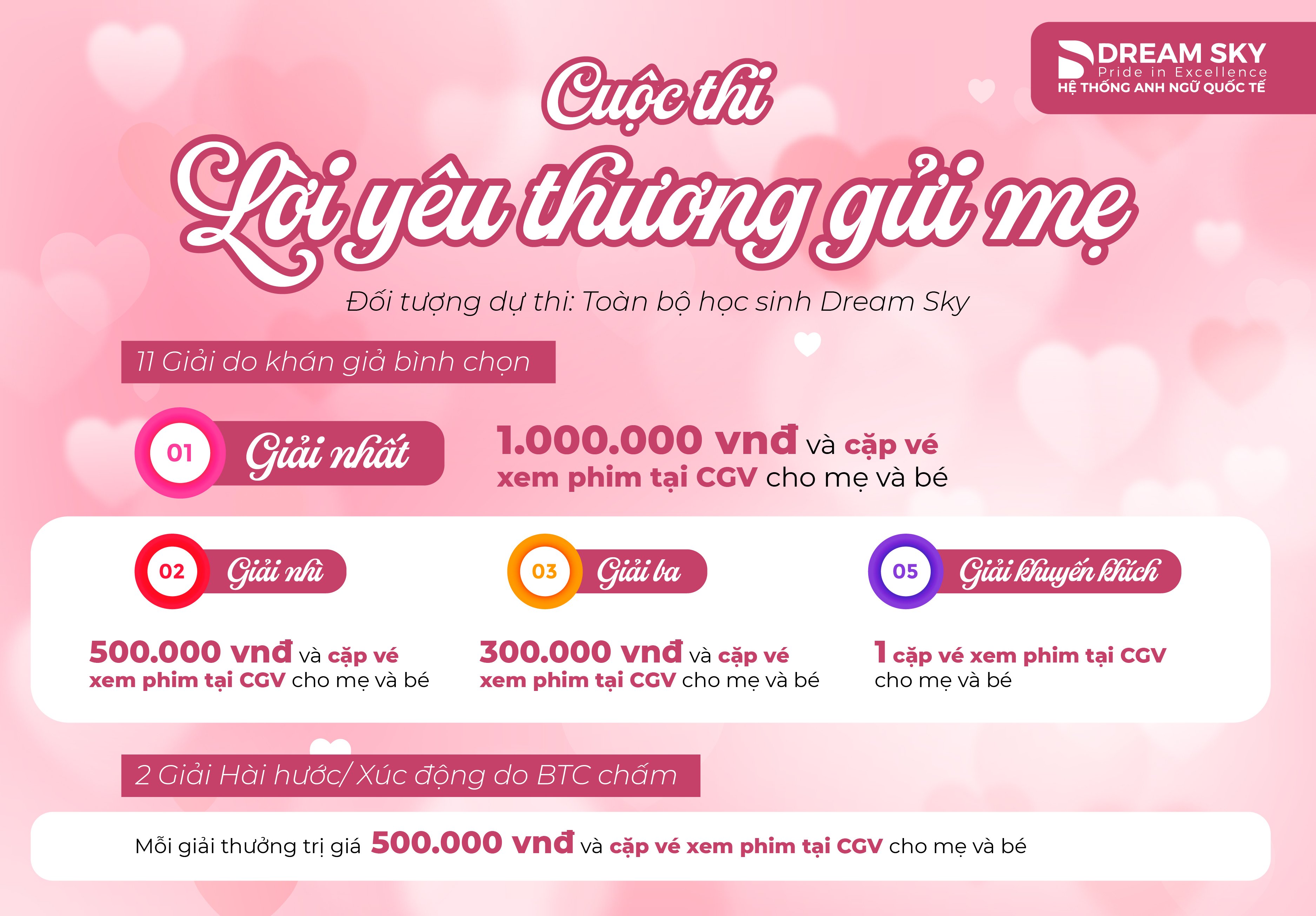 CÙNG DREAM SKY NHẮN GỬI HẠNH PHÚC QUA CUỘC THI LỜI YÊU THƯƠNG GỬI MẸ ❤️