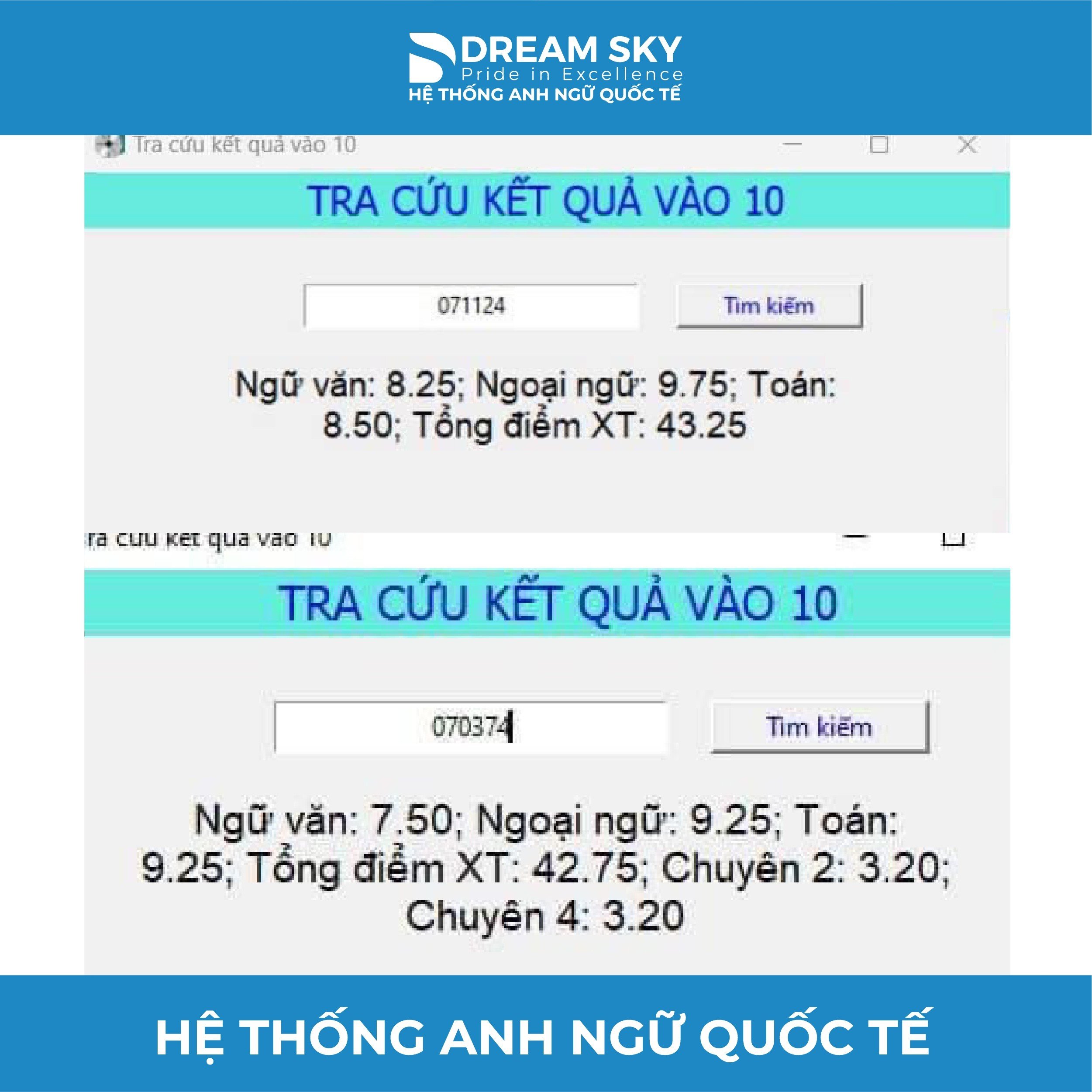 ĐIỂM QUA MỘT SỐ THÀNH TÍCH NỔI BẬT CỦA HỌC VIÊN DREAM SKY