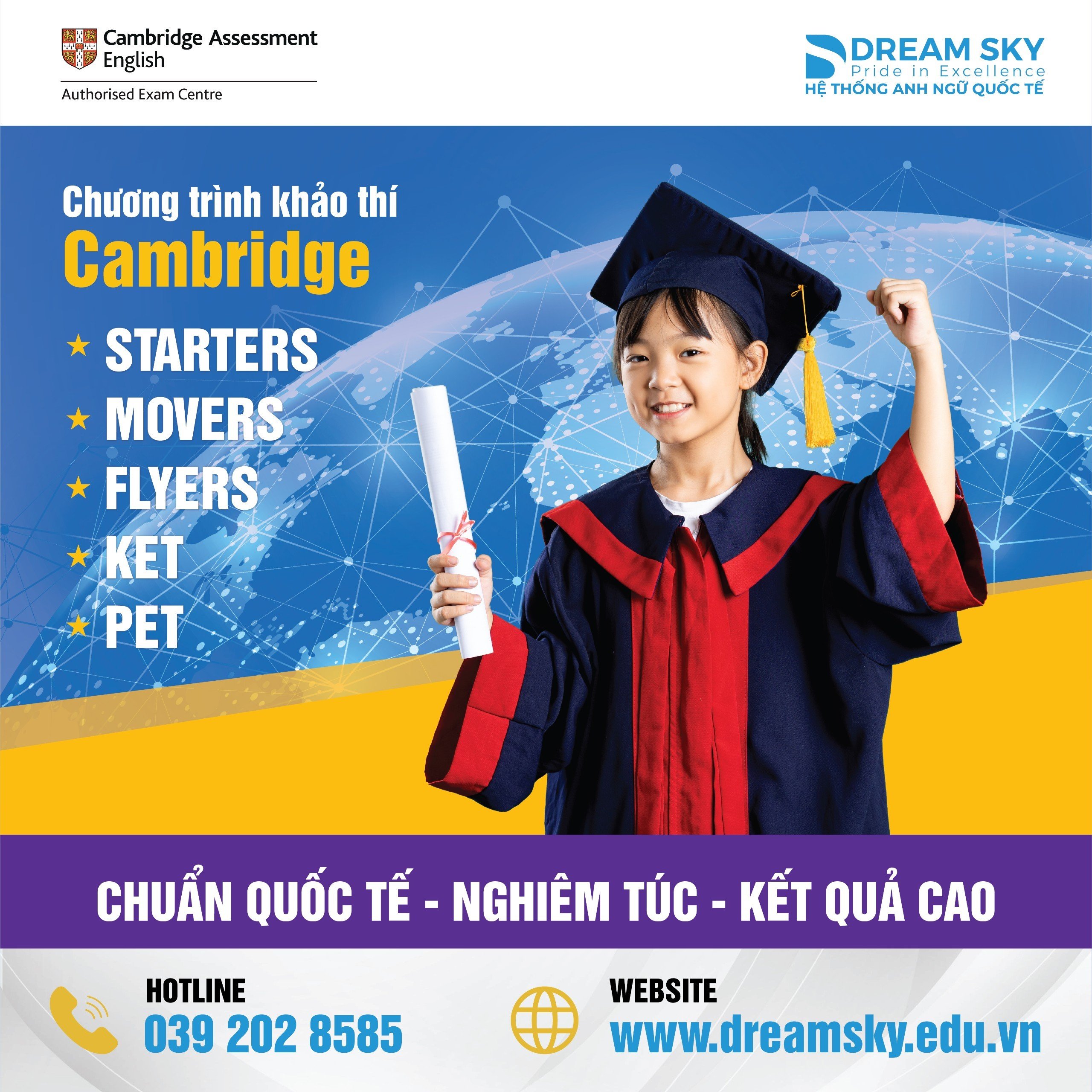 CHƯƠNG TRÌNH KHẢO THÍ CAMBRIDGE CHUẨN QUỐC TẾ 2023