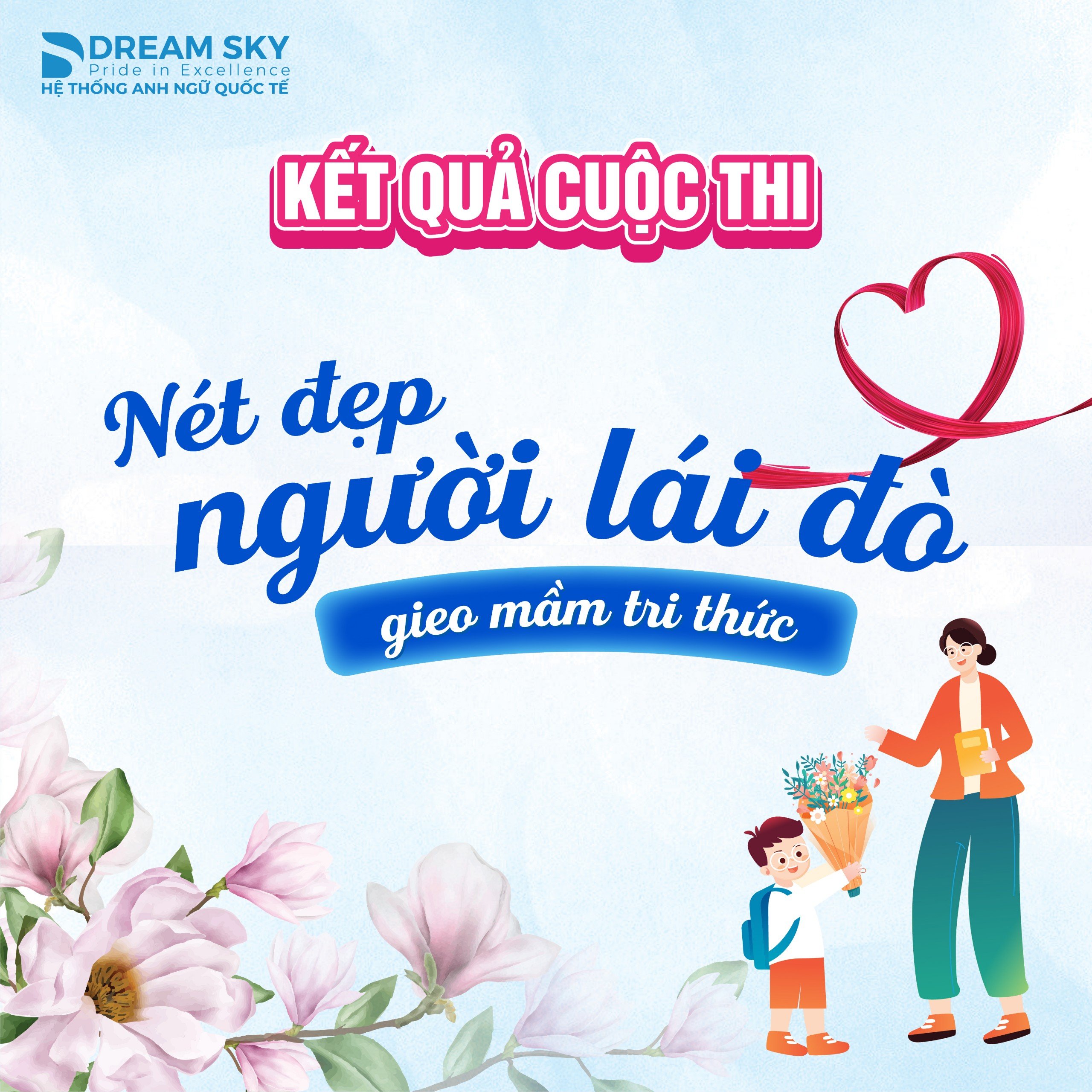 KẾT QUẢ CUỘC THI "Nét đẹp người lái đò - Gieo mầm tri thức"