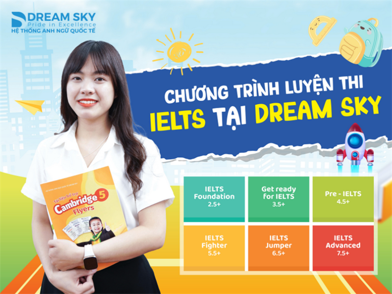 CHƯƠNG TRÌNH LUYỆN THI IELTS TẠI DREAM SKY
