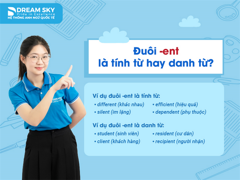 Đuôi -ent là tính từ hay danh từ? Bạn biết gì về hậu tố này?