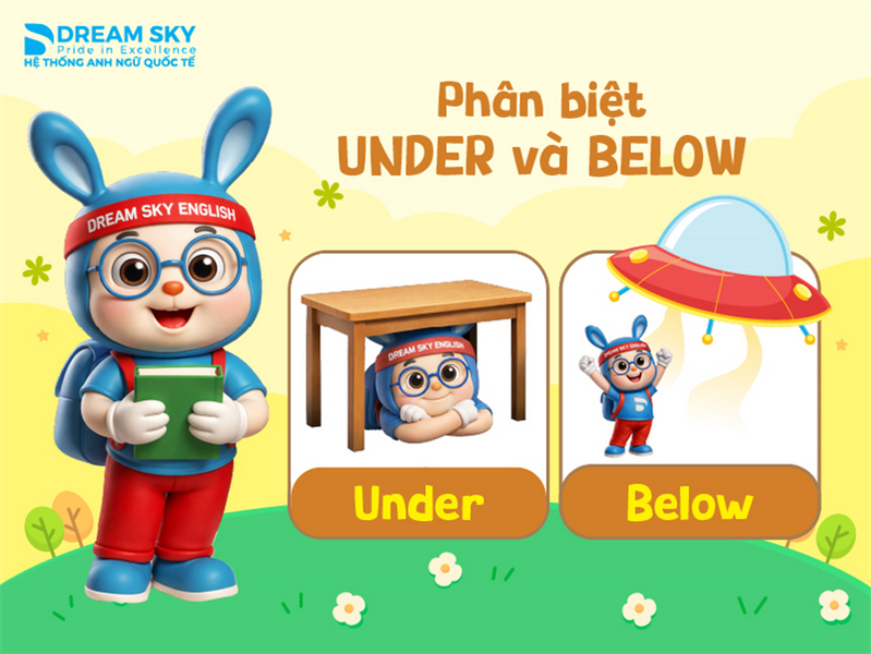 Phân biệt under và below