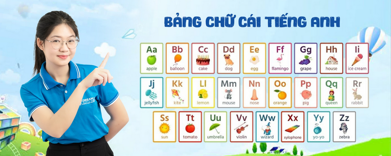 Bảng chữ cái tiếng Anh cho học sinh lớp 1 (cách học nhanh, dễ nhớ)