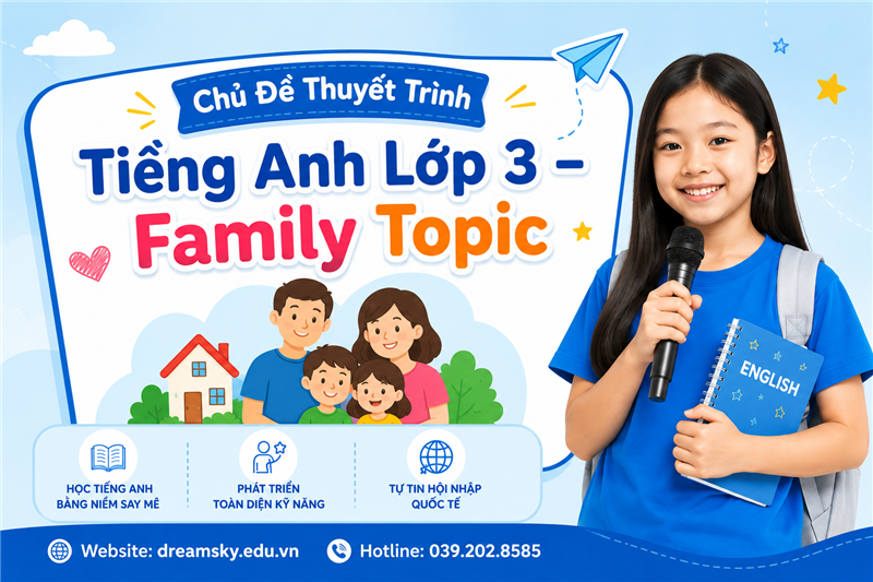 10 Chủ Đề Thuyết Trình Tiếng Anh Lớp 3 – Family Topic