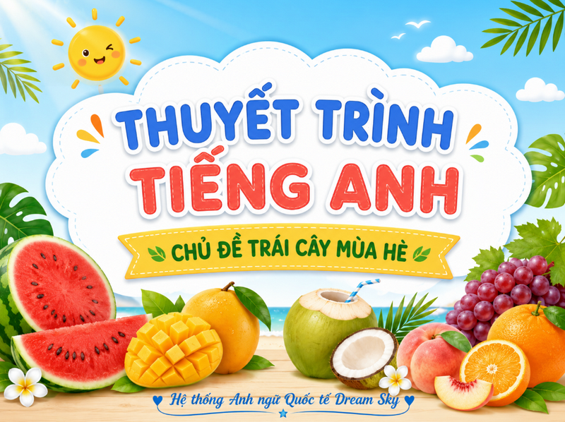 Mẫu thuyết trình tiếng Anh chủ đề trái cây mùa hè