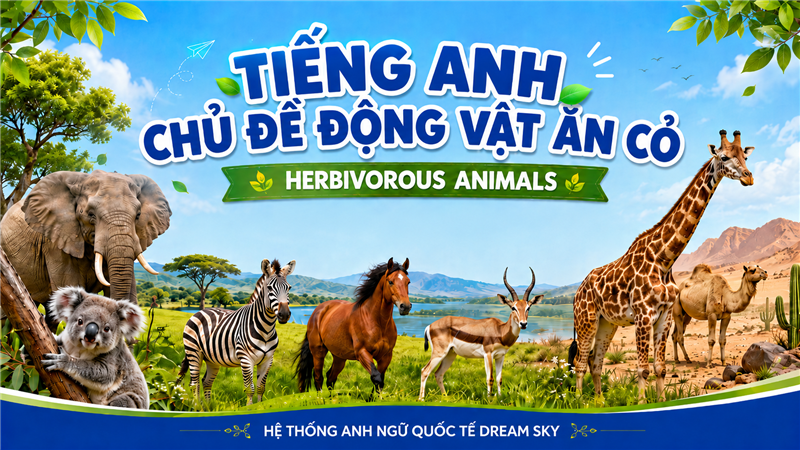 Tiếng Anh chủ đề động vật ăn cỏ