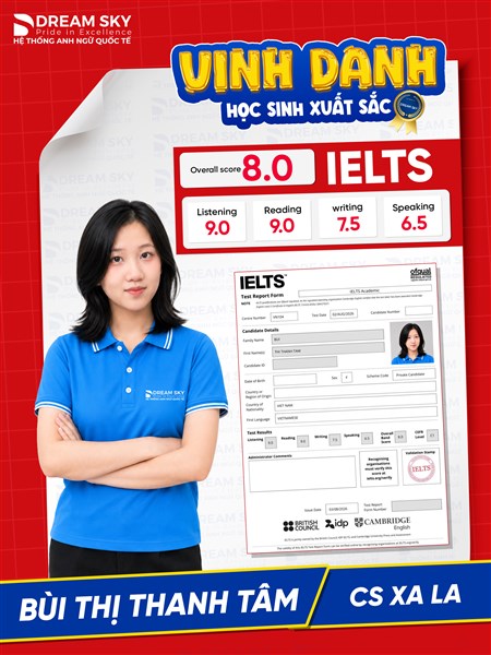 DREAM SKY CHÚC MỪNG HỌC VIÊN BÙI THỊ THANH TÂM