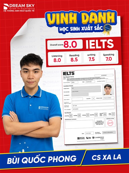 VINH DANH HỌC VIÊN XUẤT SẮC – BÙI QUỐC PHONG