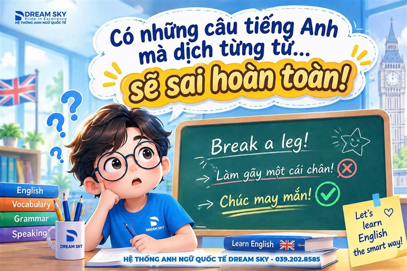 Có những câu tiếng Anh mà dịch từng từ... sẽ sai hoàn toàn!