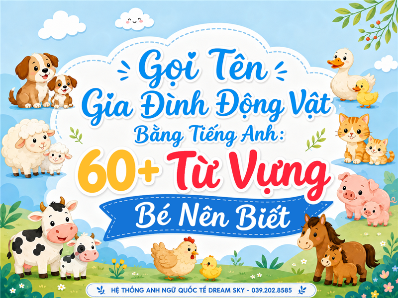 Gọi Tên Gia Đình Động Vật Bằng Tiếng Anh: 60+ Từ Vựng Bé Nên Biết