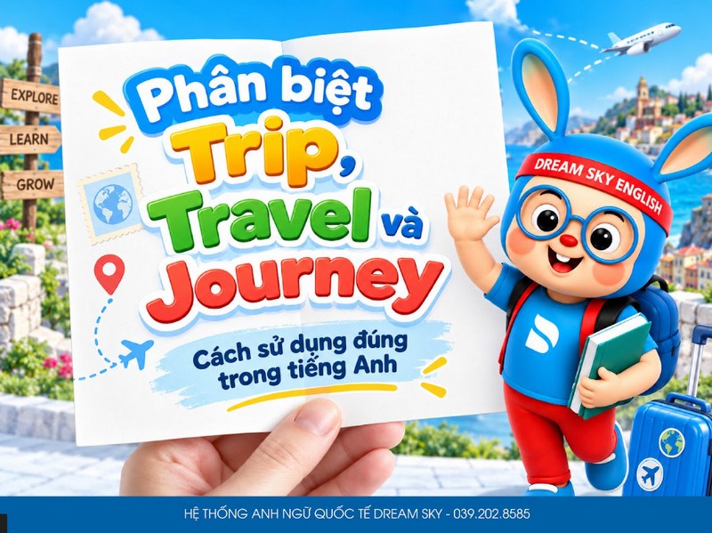 Phân biệt Trip, Travel và Journey: Cách sử dụng đúng trong tiếng Anh 
