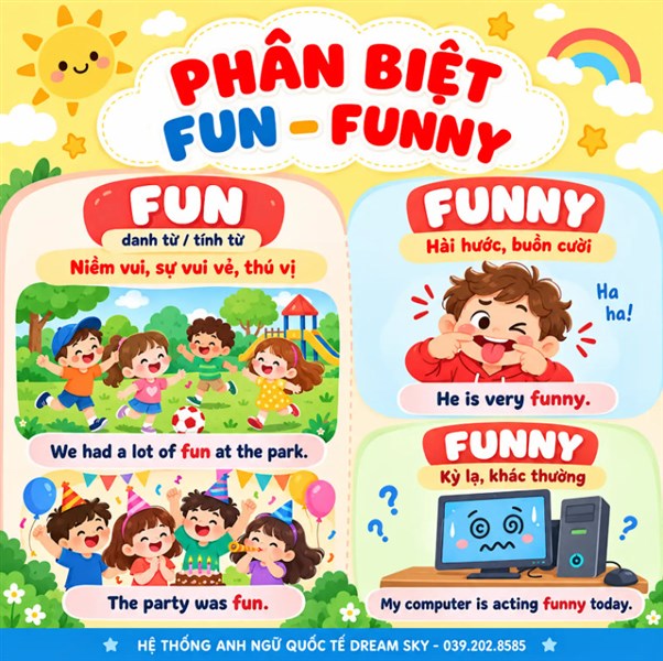 Phân biệt Fun – Funny: Cách sử dụng đúng trong tiếng Anh