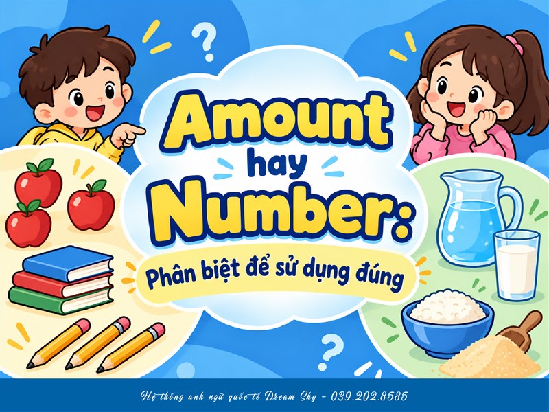 Amount hay Number: Phân biệt để sử dụng đúng 