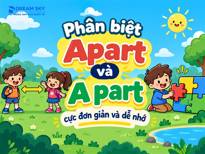 Phân biệt Apart và A part cực đơn giản và dễ nhớ